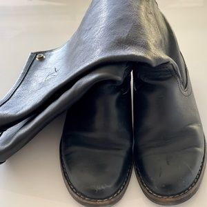 Classic Roots Leather black tall boots